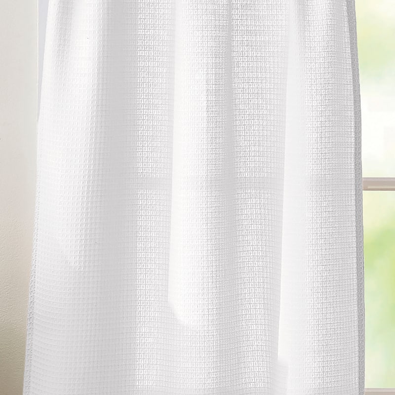 Curtainworks Eldridge Waffle 3-piece Valance & Tier Set