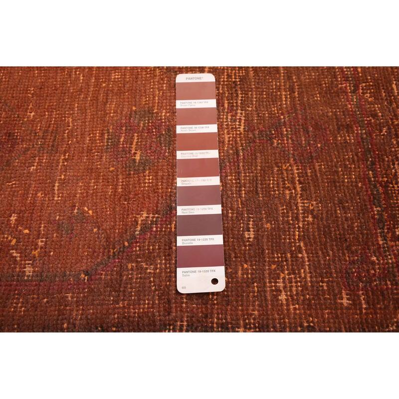 ECARPETGALLERY Hand-knotted Color Transition Burnt Orange Wool Rug - 4'6 x 9'10