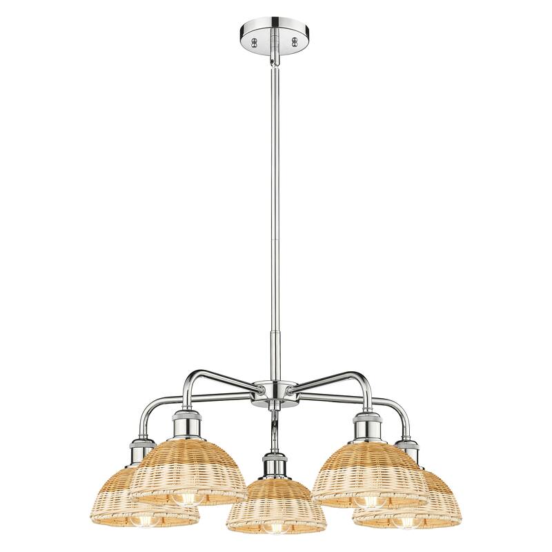 Innovations Lighting Endless Possibilities Ballston - Bristol Natural II - 5 Light 26" Stem Hung Chandelier - Polished Chrome