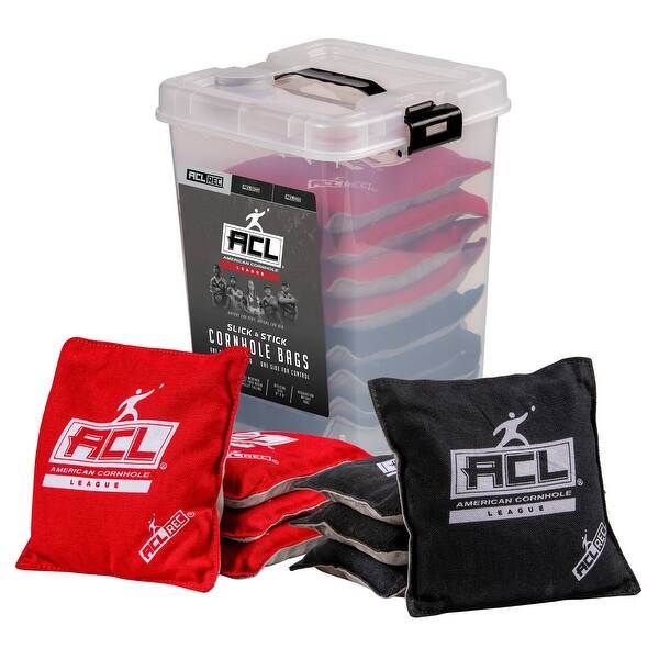 slide 2 of 5, ACL Rec Red/Black Stick and Slick Bean Bags