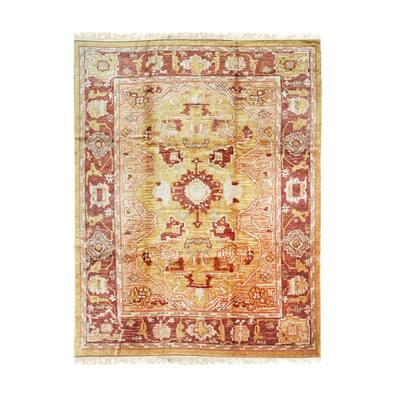 Gold Traditional Oushak Rug, 9'2 x 12' x 2 - 9'2 x 12' x 2