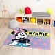 preview thumbnail 5 of 3, Licensed Minnie Mouse Dots Purple Pink Soft Polyester Non-Slip Digital Printed Youth Area Rug - 3' 4" x 4' 6"