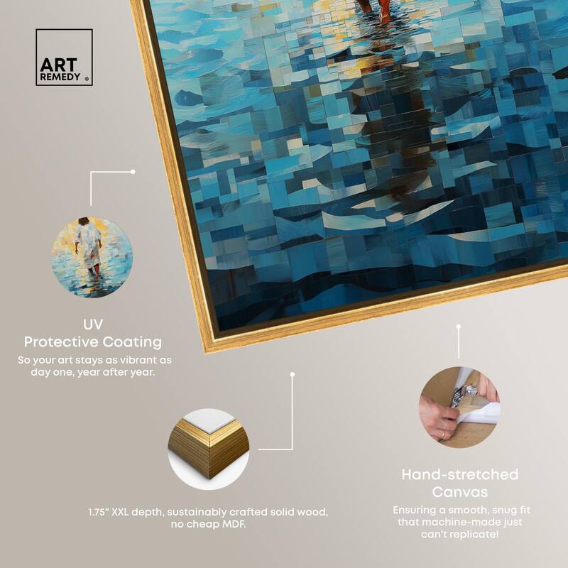 Water Walker Mosaic II Canvas by Art Remedy