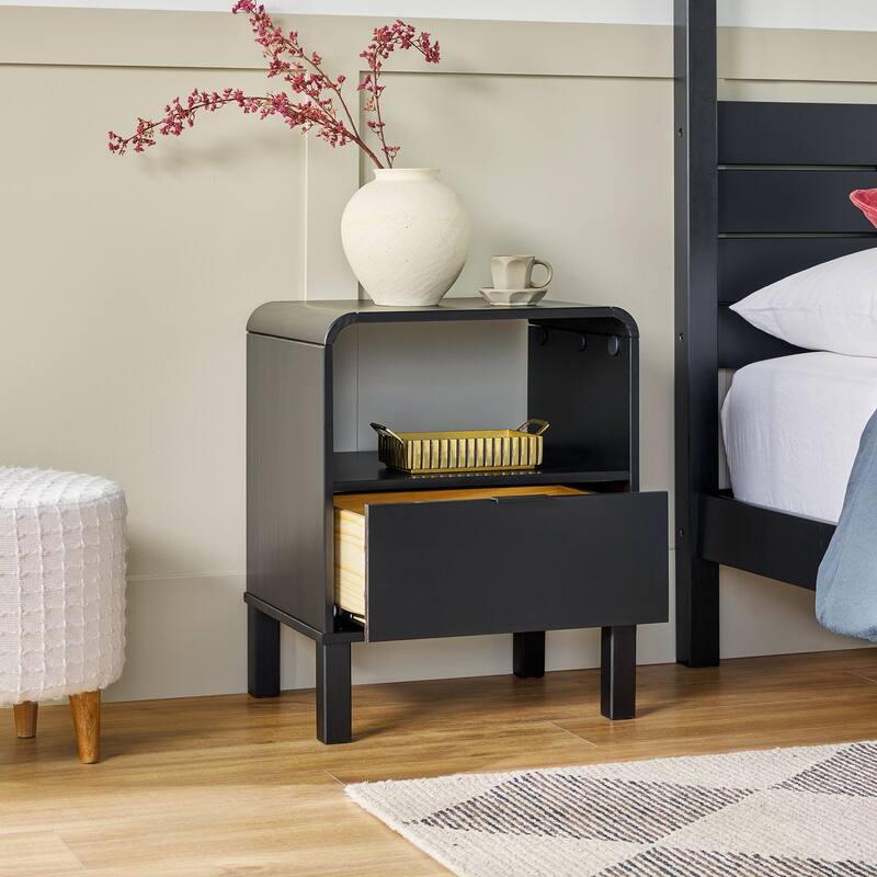 Middlebrook Designs Minimalist Curved-Top Nightstand