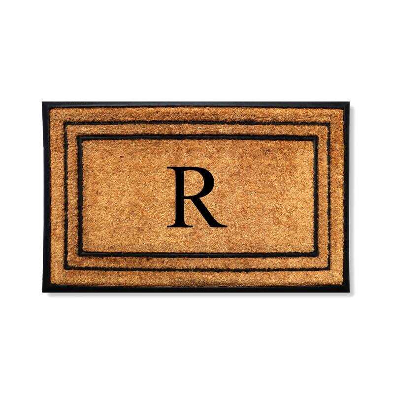 A1HC Natural Coir & Rubber Door Mat, Heavy Duty, Dirt Trapping, Long-Lasting Entrance Doormats,Thick & Durable Outdoor Entry Mat - 25" X 57" - R