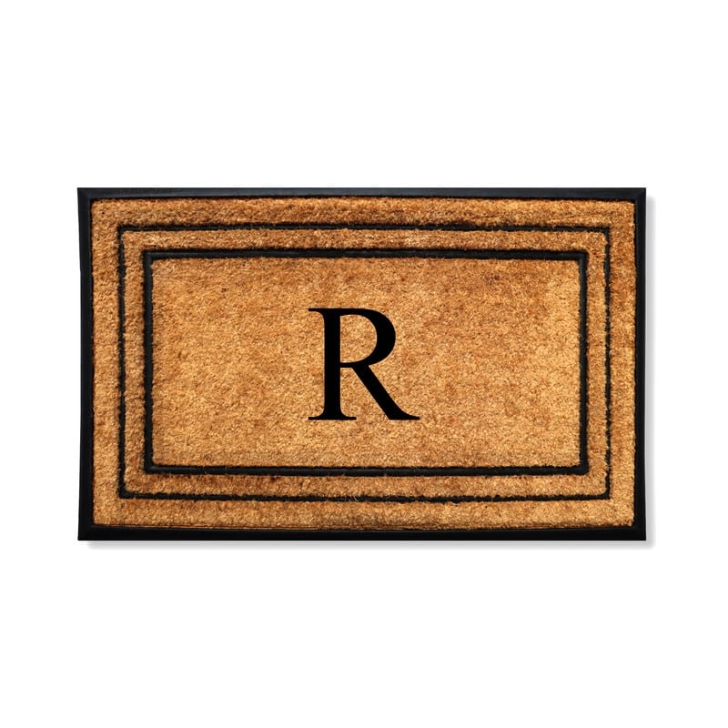 A1HC Natural Coir & Rubber Door Mat, Heavy Duty, Dirt Trapping, Long-Lasting Entrance Doormats,Thick & Durable Outdoor Entry Mat