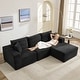 preview thumbnail 29 of 54, 109'' Corduroy Modular Sectional Sofa with Chaise