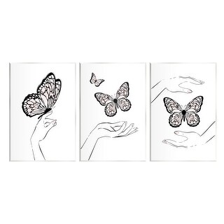 Stupell Hands with Butterflies Wall Plaque Art Design By Martina ...