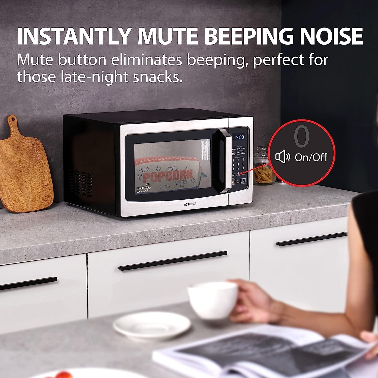 Smart Countertop Microwave, Sensor Reheat, Works With Alexa & Remote