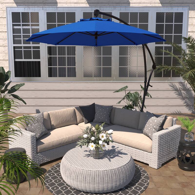 Okracoke 9ft Rotating Aluminum Umbrella by Havenside Home