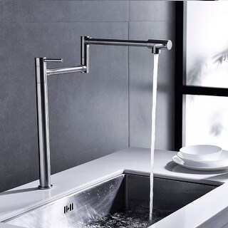 Brushed NIckel Pot Filler Faucet - spout Height:16.49 inches ...