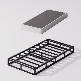 Low Profile Twin Size Box Spring with Durable Metal Frame, Noise-Free ...
