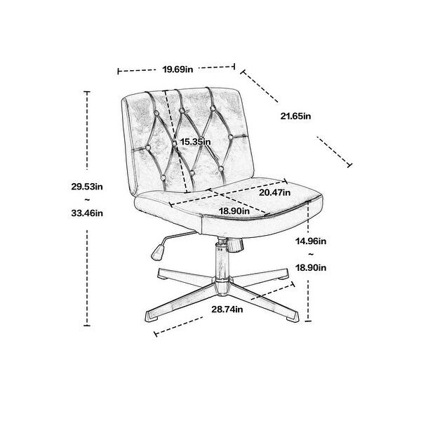 Modern Swivel Task Chair Adjustable Executive Chair for Small Space, Makeup Vanity Chair Bed