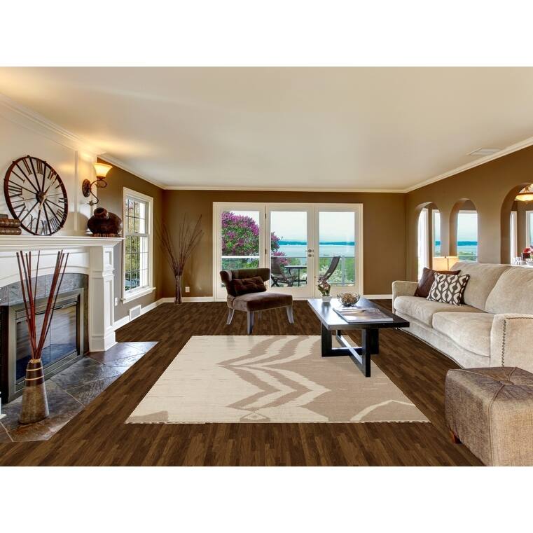 All-Over Striped Moroccan Oriental Area Rug Handmade Wool Carpet - 6'2"x 9'6"