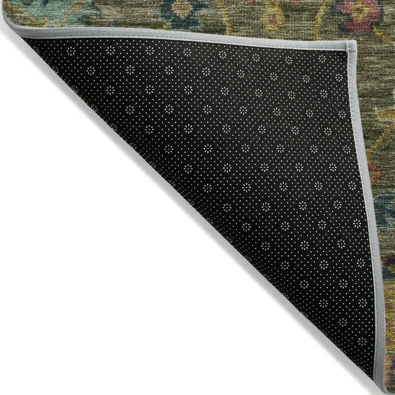 Machine Washable Indoor/Outdoor Boho Traditional Chantille Rug