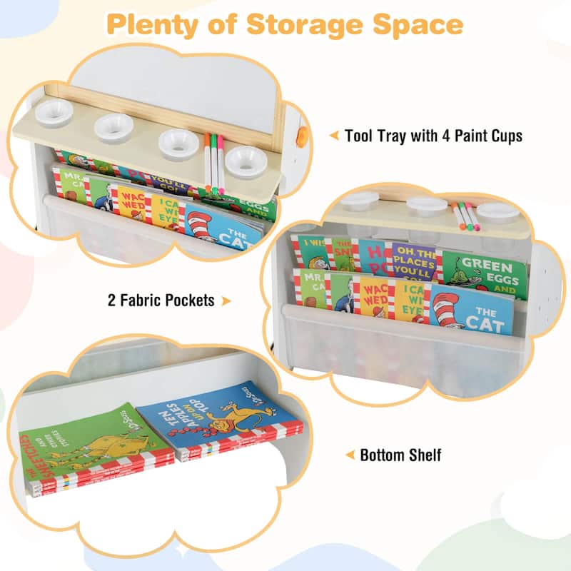 Costway 4-in-1 Kids Art Easel with Stool with Magnetic Whiteboard - See Details