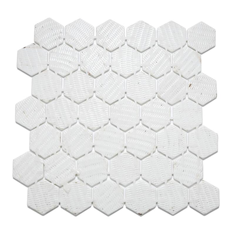 Eterna Hex 2x2 Glass Hexagon Mosaic Tile - Floor, Wall, Backsplash