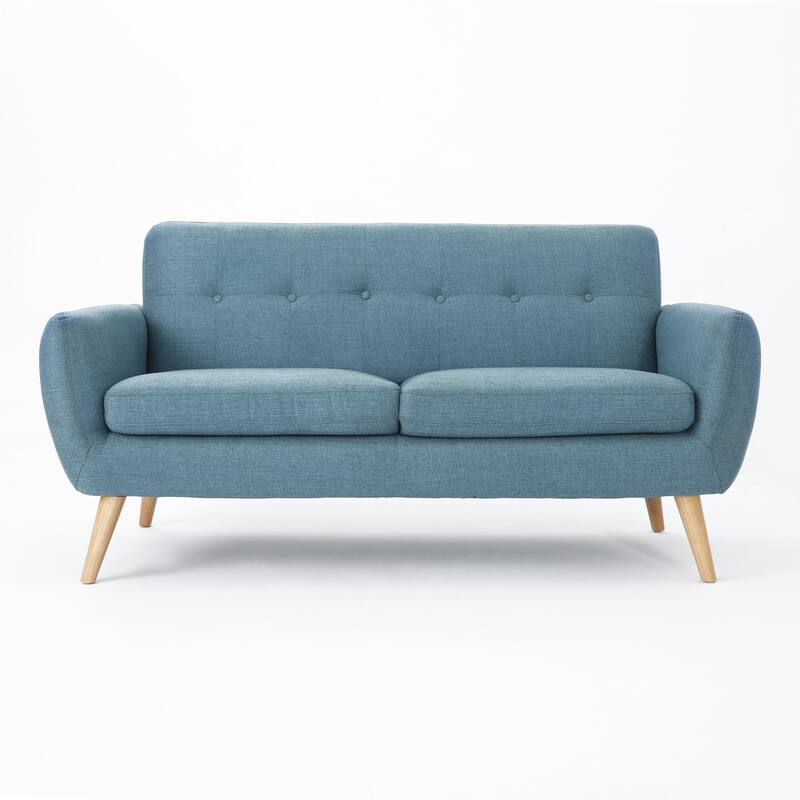 Mid-Century Modern Upholstered Tufted Loveseat