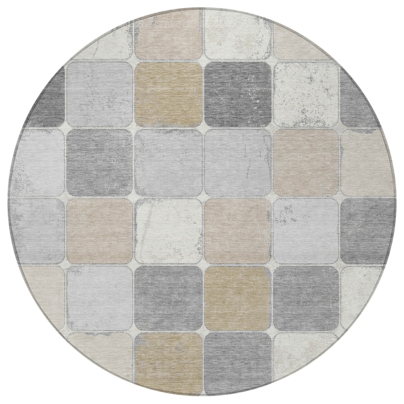 HomeRoots Geometric Transitional Rectangle Outdoor Rug