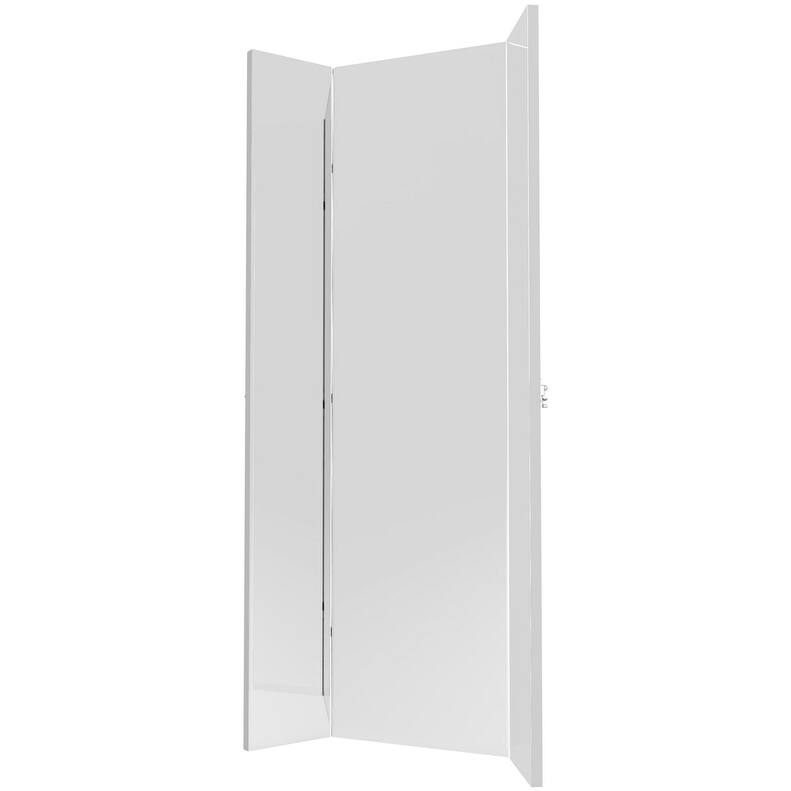Rev-A-Shelf Sidelines 48 Inch Tri-Fold Pull Out Mirror with Soft Close - Silver