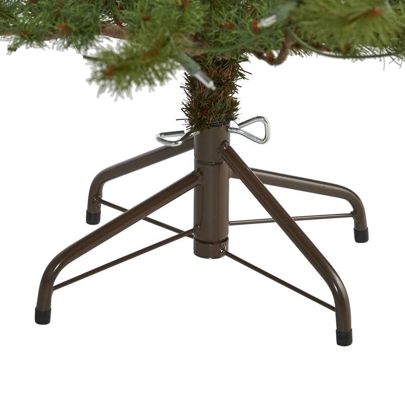 4’ Pre-Lit Vancouver Mountain Pine Artificial Christmas Tree, Clear LED Lights - 4 Foot