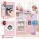 preview thumbnail 26 of 30, Costway Kids Kitchen Set Wooden Kitchen Playset with Clock, Microwave, - See Details
