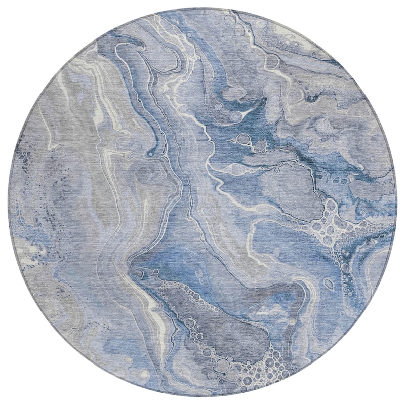 HomeRoots Abstract Modern Rectangle Outdoor Rug