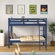 preview thumbnail 27 of 33, Costway Twin Over Twin Bunk Bed Convertible 2 Individual Beds Wooden