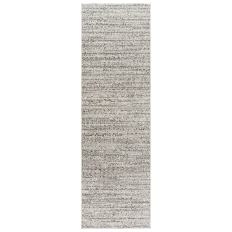 Gertmenian Missha Polyester Modern Tonal Ombre Solid High-Low Indoor Area Rug - 2' 2" x 8' - Dario Cream - Runner