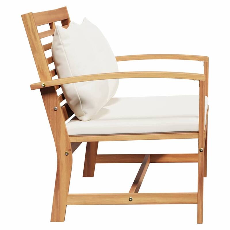 vidaXL Garden Bench Natural 110 x 64 x 76.5 cm Solid teak wood - 43.3 x 25.2 x 30.1