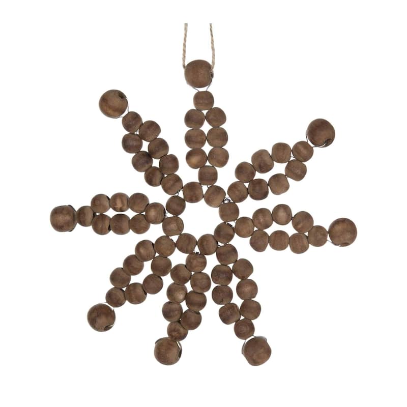 Set of 12 Beaded Snowflake Christmas Ornaments 6.75"