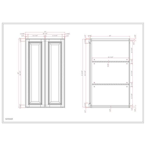 Shop Sunny Wood Slp2442t A Sanibel 24 Wide X 42 High Double Door