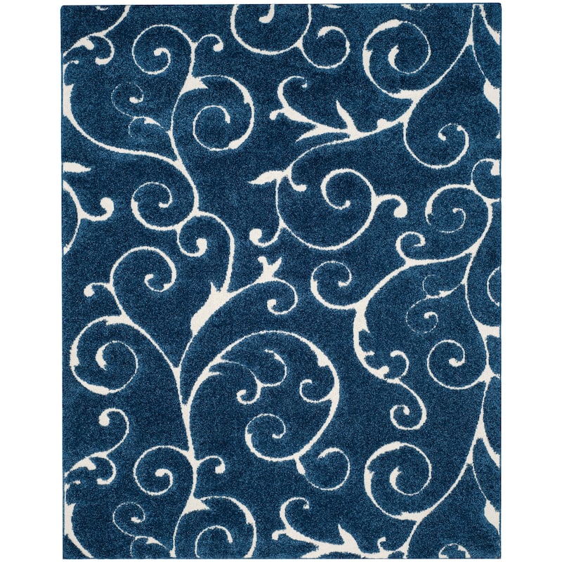 SAFAVIEH Florida Shag Shahin Scroll 1.2-inch Thick Textured Rug