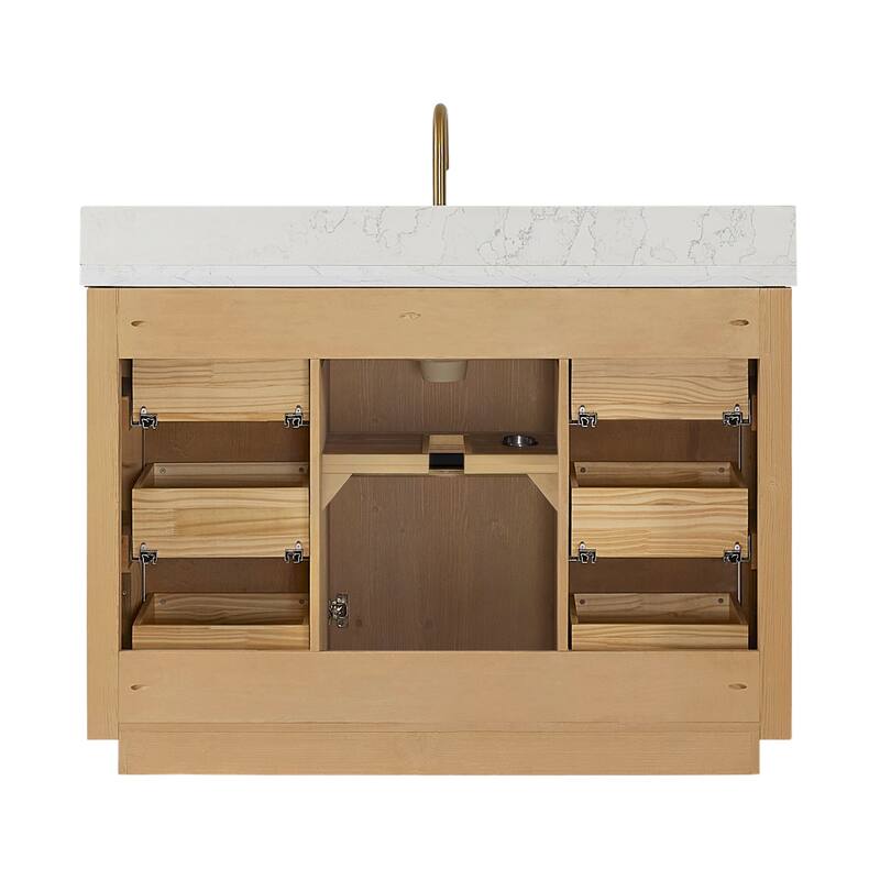 Cadiz Bath Vanity with Composite Stone Top and Mirror