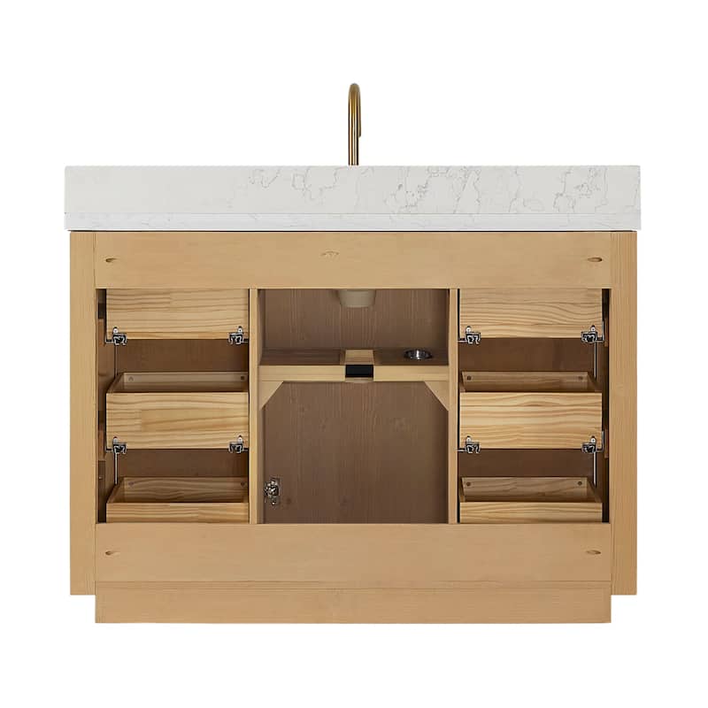 Cadiz Bath Vanity with Composite Stone Top without Mirror