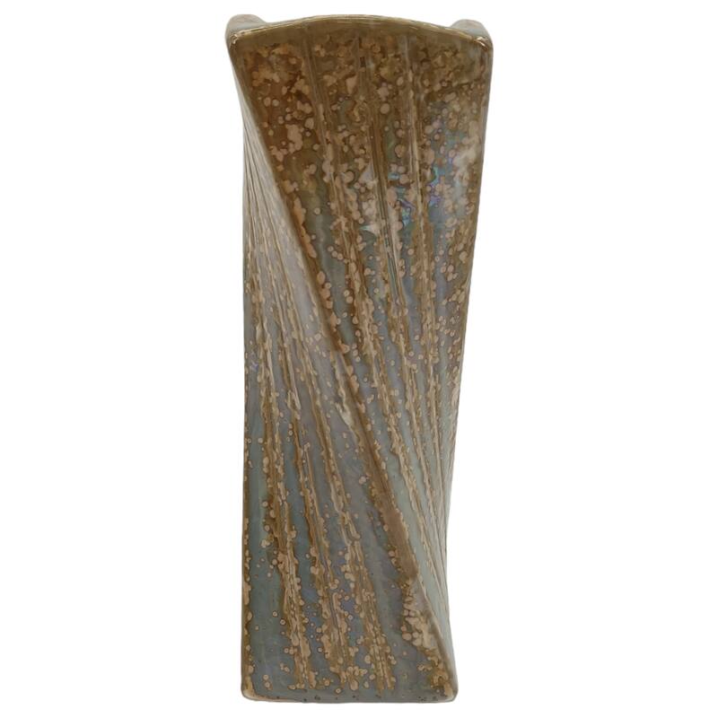 Stoneware Decorative Vase with Drip Glaze Finish Modern Home Decor
