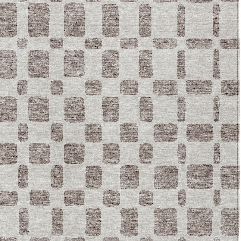 HomeRoots Geometric Transitional Rectangle Outdoor Rug