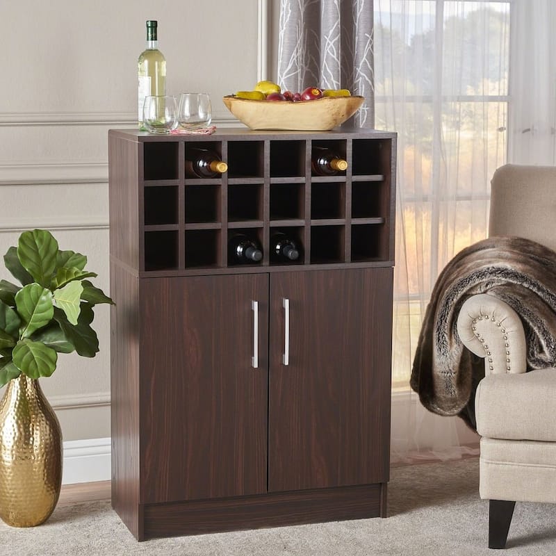 28" Modern WINE & BAR CABINET With 2 Doors
