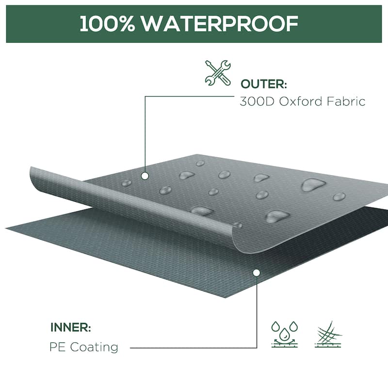 Outsunny 97" x 65" x 26" Weatherproof Outdoor Sectional Patio Furniture Cover with Ultimate Weather Protection, Grey
