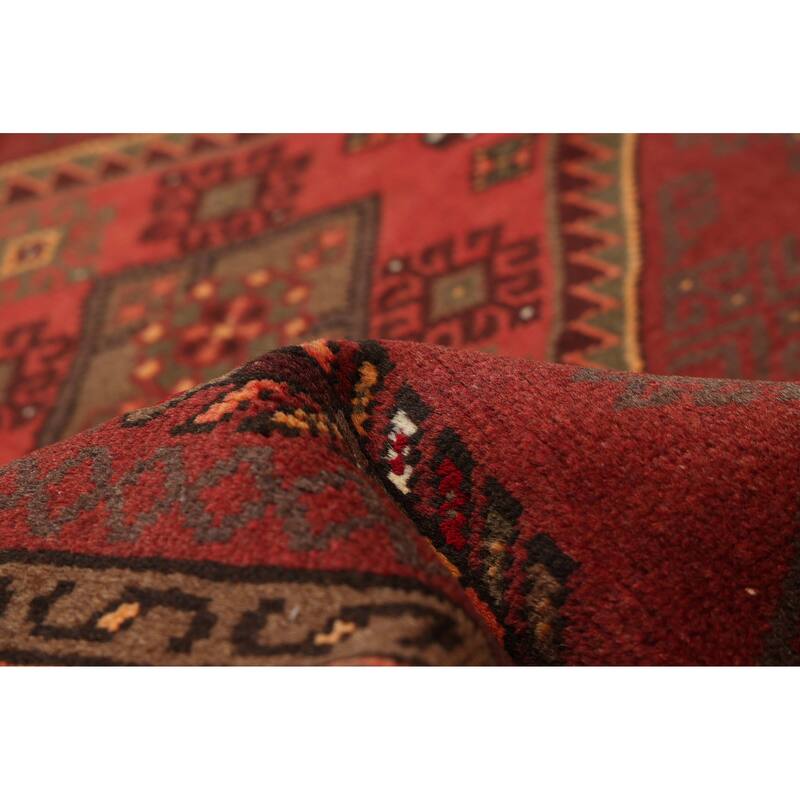 ECARPETGALLERY Hand-knotted Andelz Dark Red Wool Rug - 3'5 x 5'0