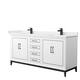 Option White, Black Trim, White Cultured Marble Top