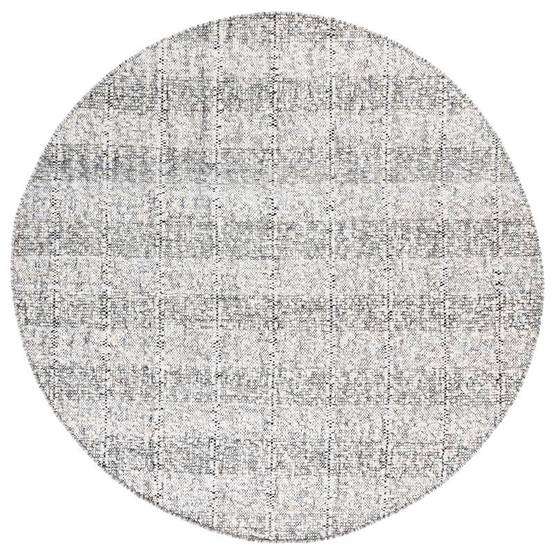 SAFAVIEH Handmade Manhattan Matrona Contemporary Wool Rug - Ivory/Black - 6' Round