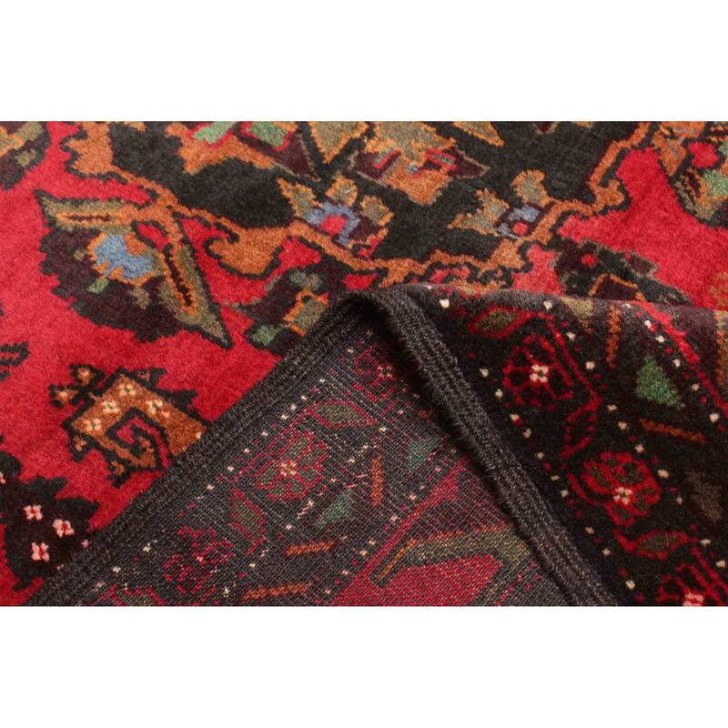 ECARPETGALLERY Hand-knotted Teimani Dark Red Wool Rug - 3'9 x 6'5