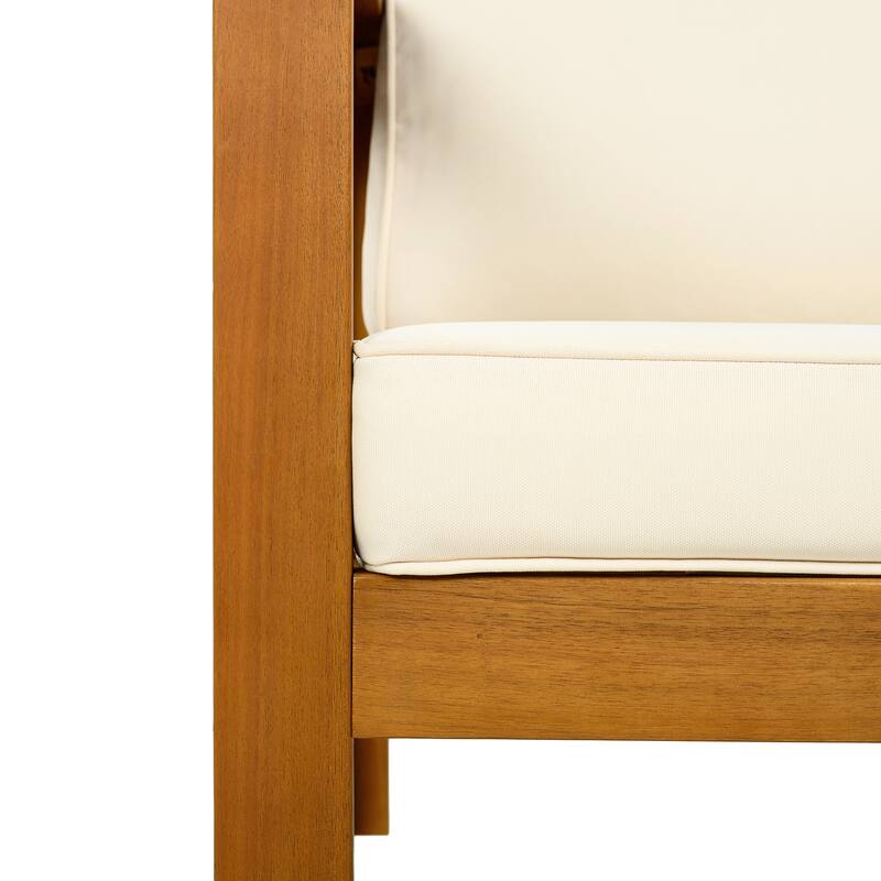 Christopher Knight Home - Moonfall Patio Acacia 2 Club Chairs with 1 End Table