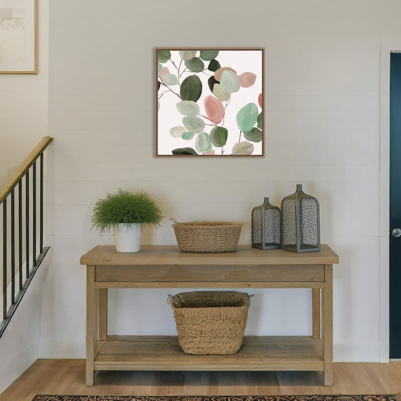 Floral Symphony in Soft Hues by PI Studio Framed Canvas Wall Art Print