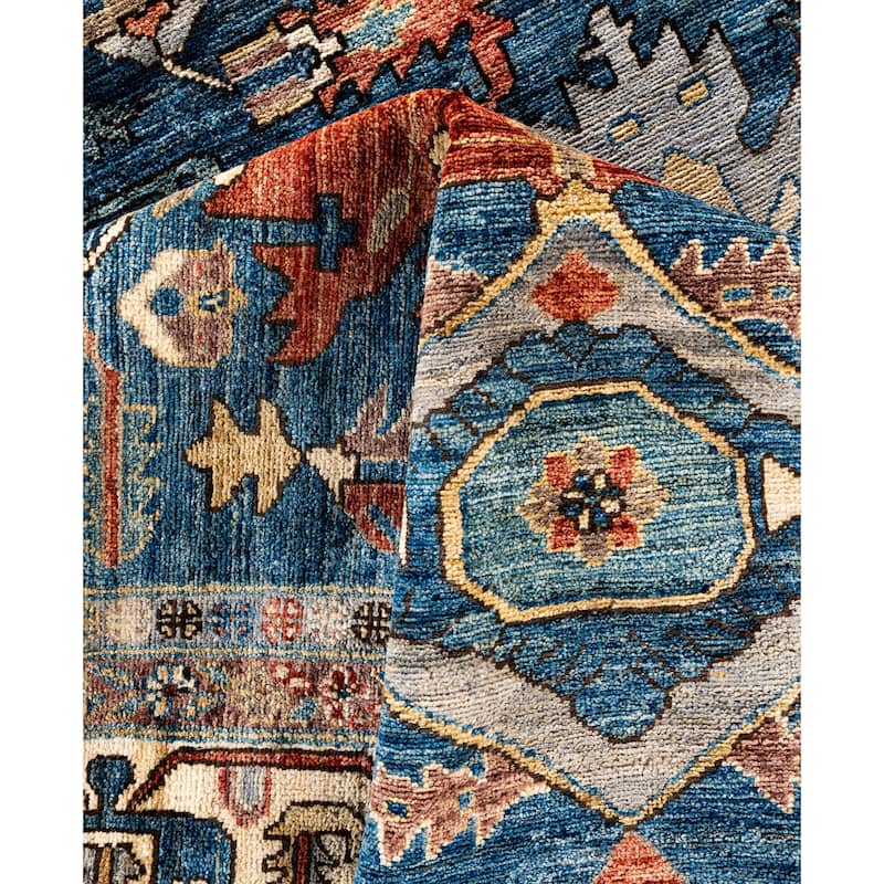 Serapi One-of-a-Kind Hand-Knotted Area Rug - Blue - 9' 1" x 11' 9"