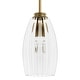 preview thumbnail 2 of 5, Hunter Rossmoor Luxe Gold 1 Light Pendant w/ Clear Glass - Kitchen, Dining Room, Foyer - Formal, Modern - Designer!