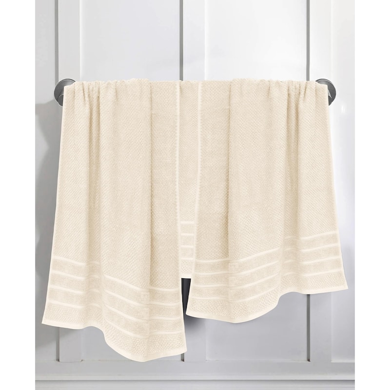 Feather and Stitch NY 650 GSM Premium Cotton 6 Piece Towel Set Super Absorbent Quick Dry Spa Quality