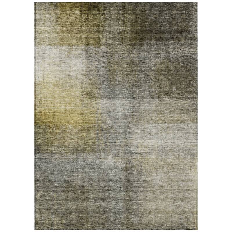 Machine Washable Indoor/ Outdoor Abstract Ombre Chantille Rug