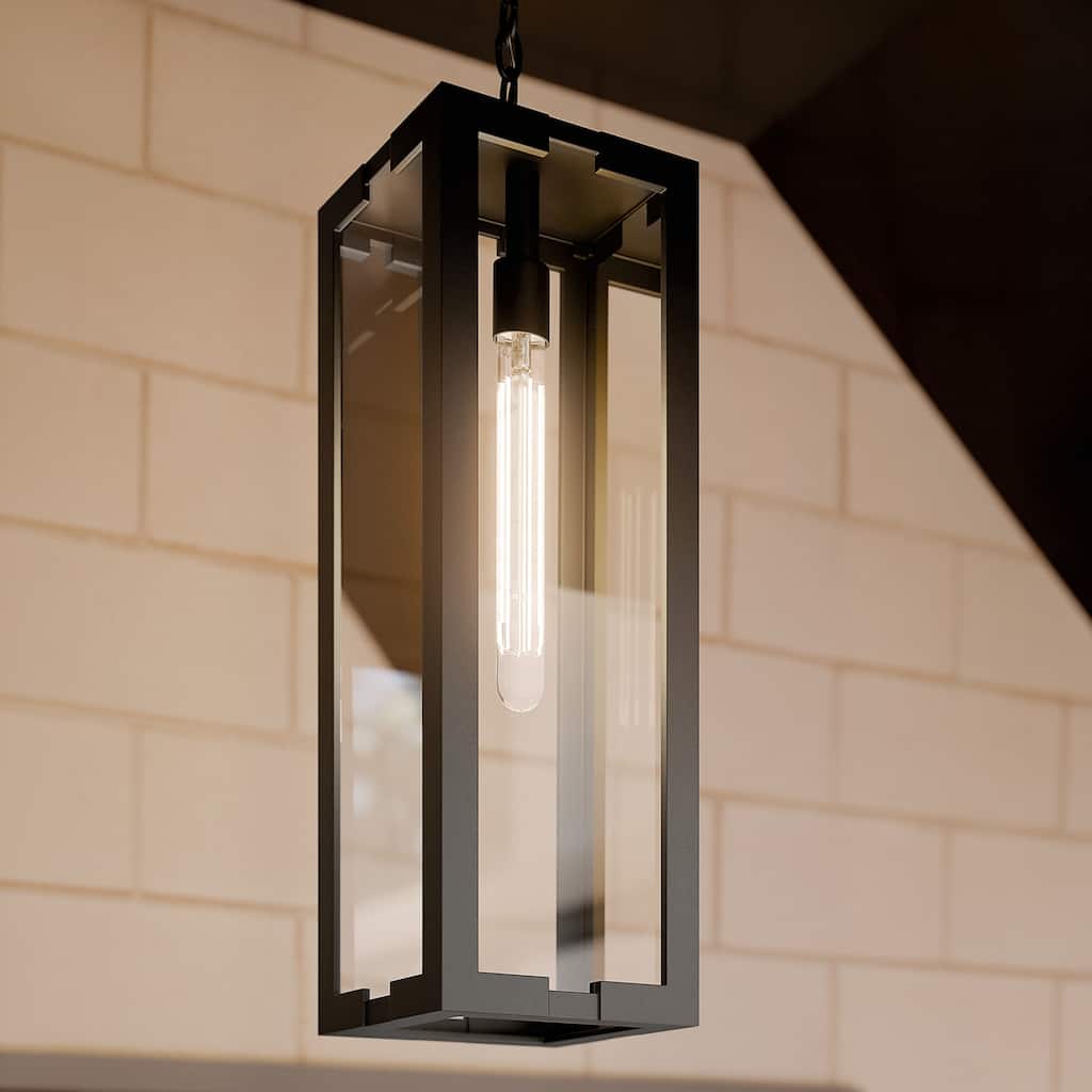Calen 1-Light Outdoor Pendant with Clear Glass - 26.25